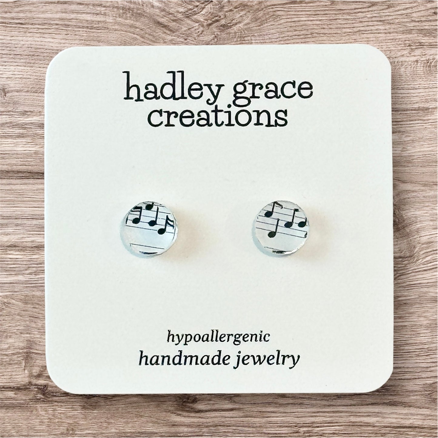 Music Notes Stud Earrings