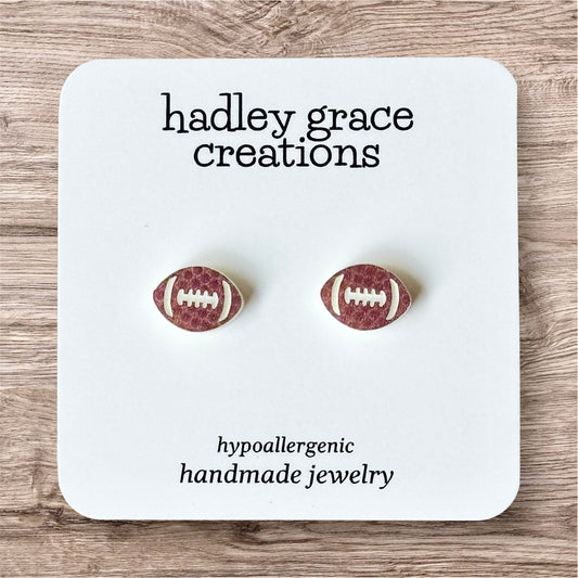 Sports Themed Stud Earrings - Engraved