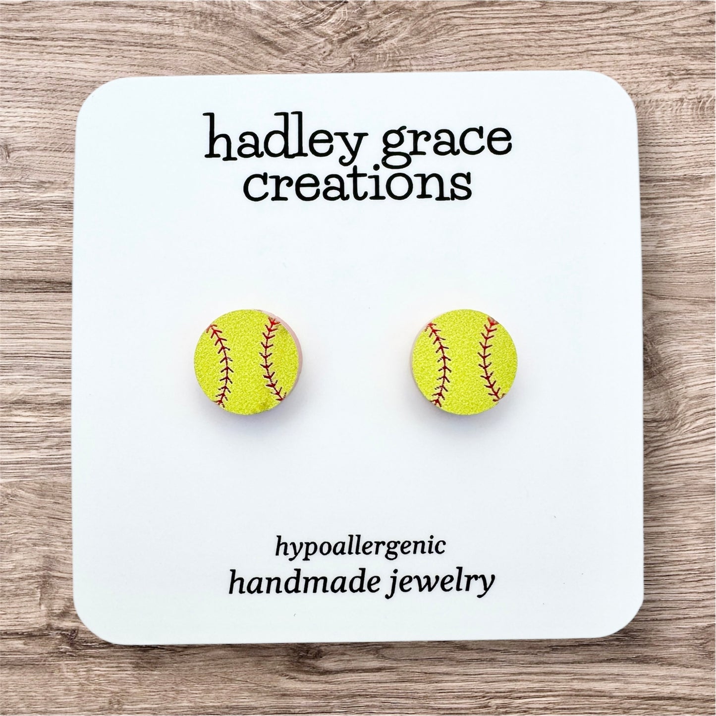 Softball Stud Earrings