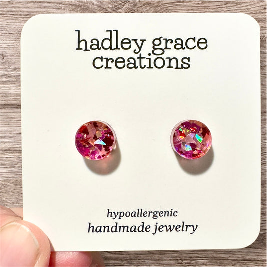 Pink Party Stud Earrings