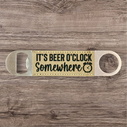 Engraved Leather Bottle Opener