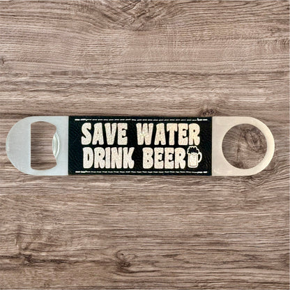 Engraved Leather Bottle Opener