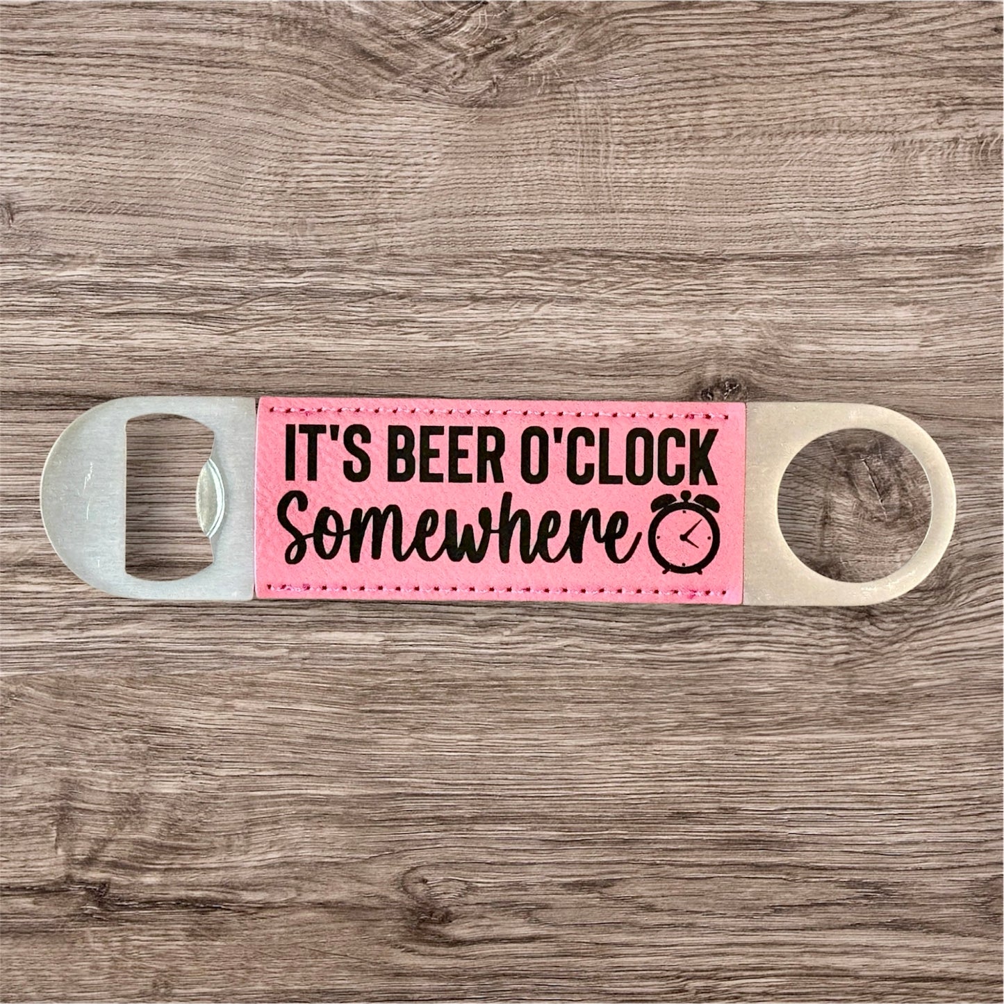 Engraved Leather Bottle Opener