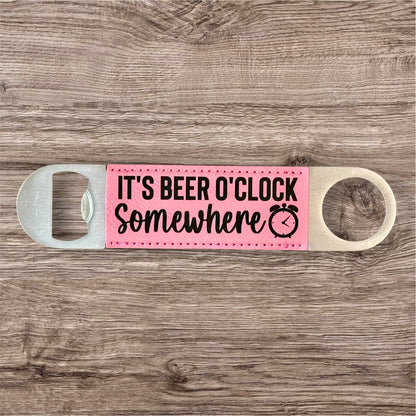 Engraved Leather Bottle Opener