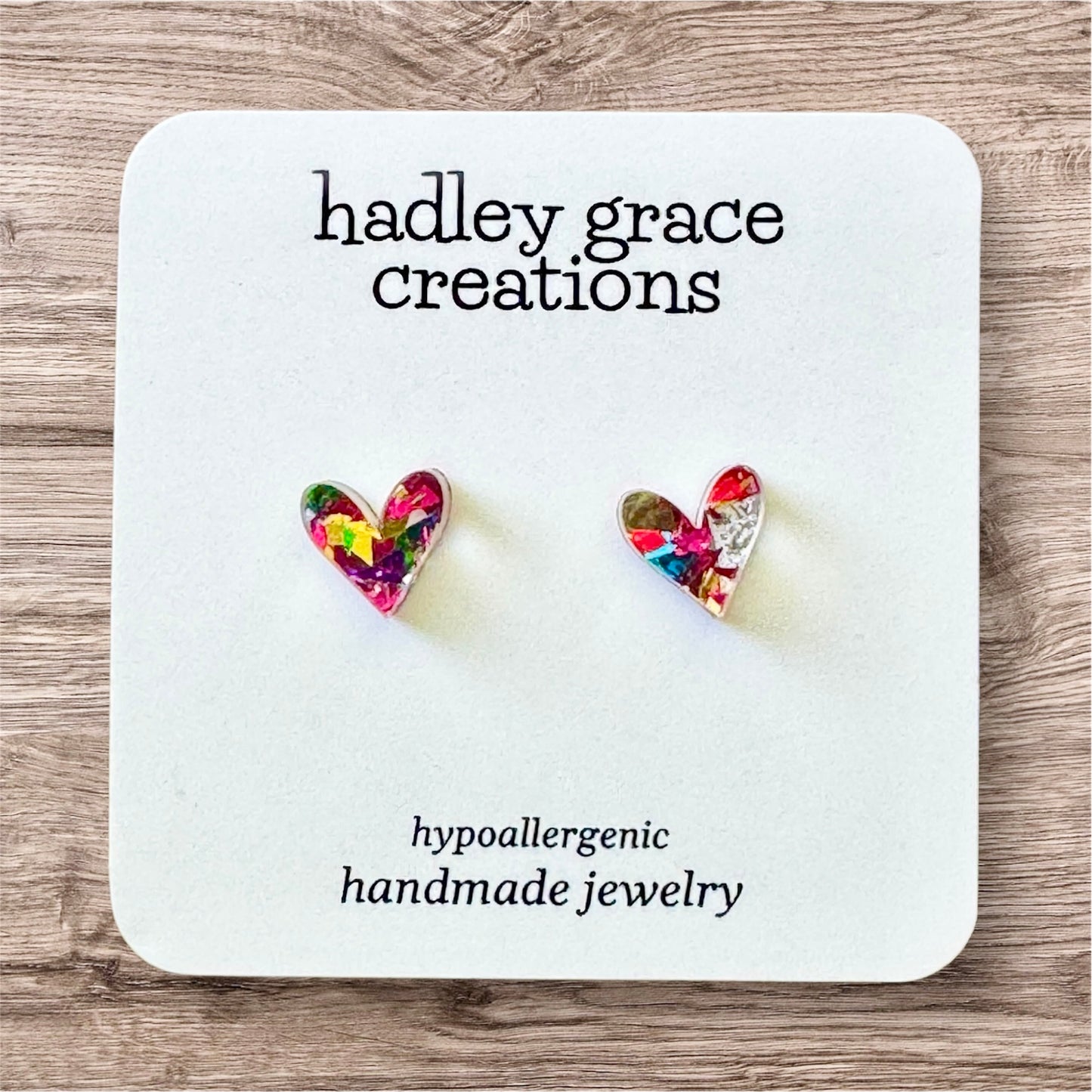 Chunky Glitter Stud Earrings
