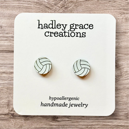 Volleyball Stud Earrings