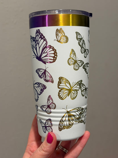 Butterfly Tumbler – 20 oz with Slider Lid