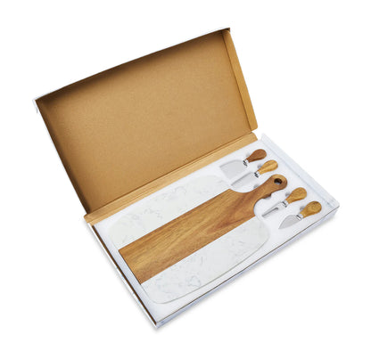 Personalized Marble Serving Board - 5 Piece Set