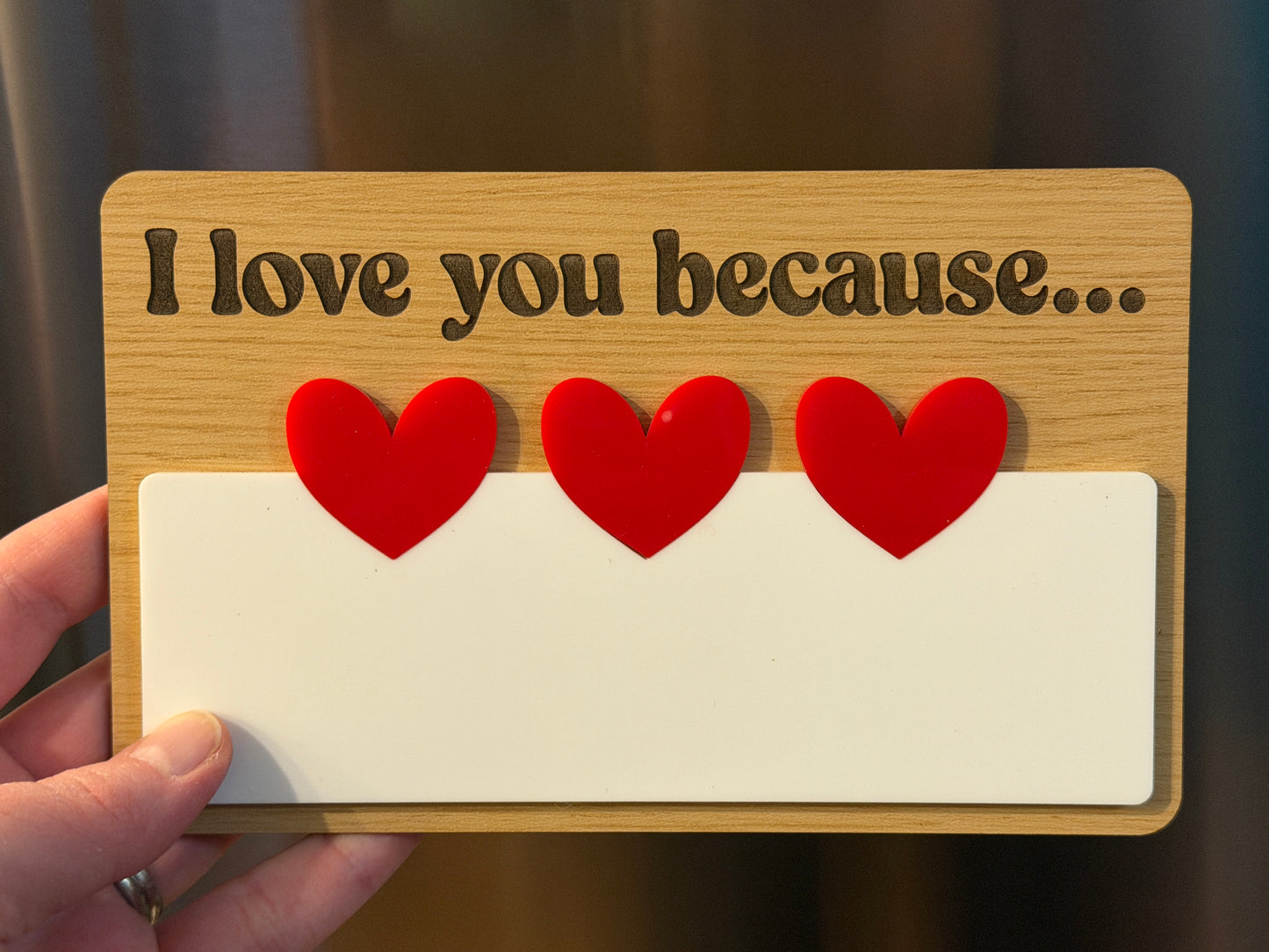 I love you because sign (Magnetic)