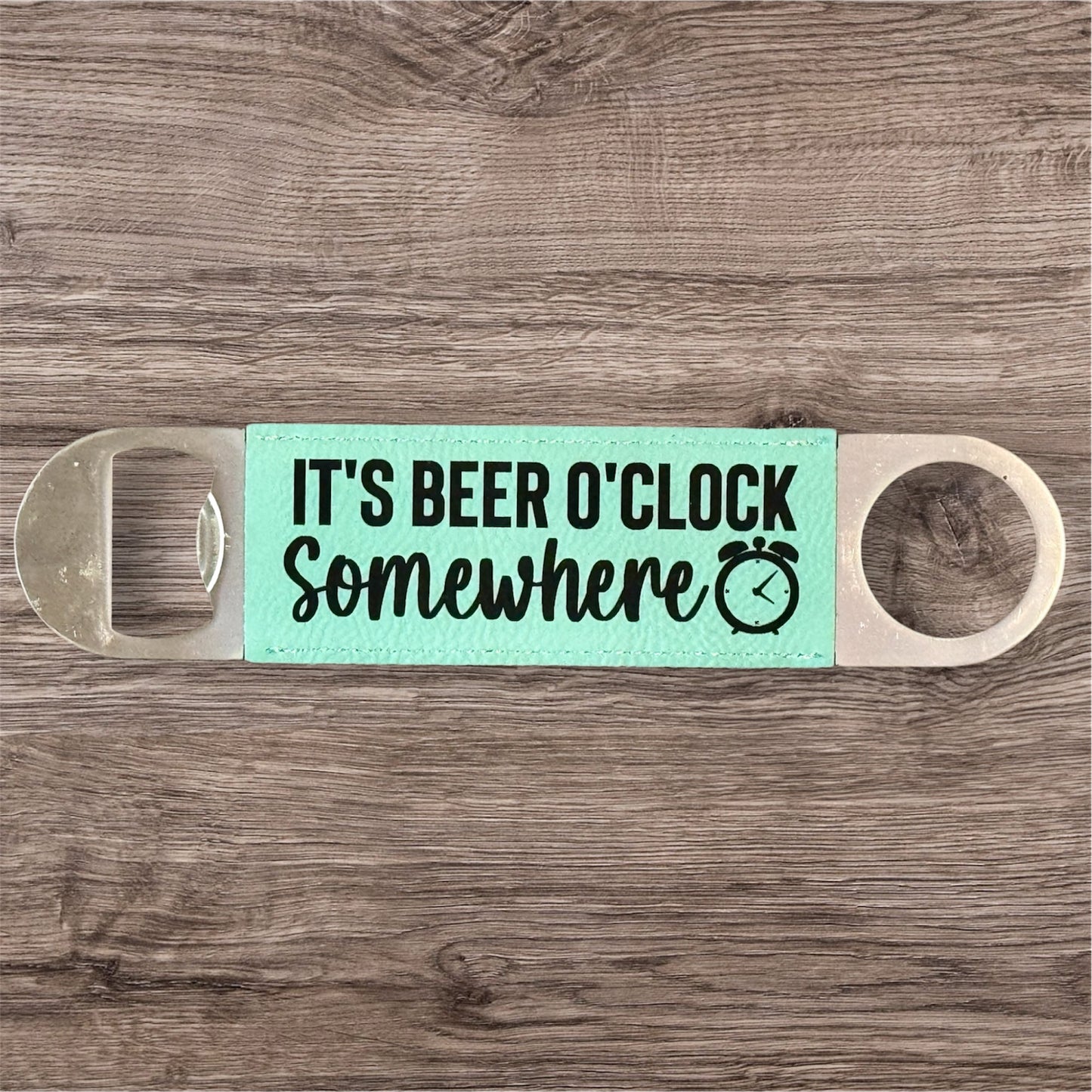 Engraved Leather Bottle Opener