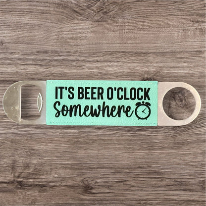 Engraved Leather Bottle Opener