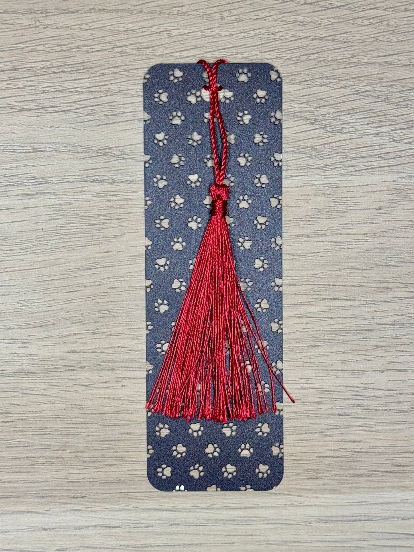 Black & White Paw Print Bookmark