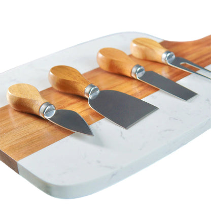 Personalized Marble Serving Board - 5 Piece Set