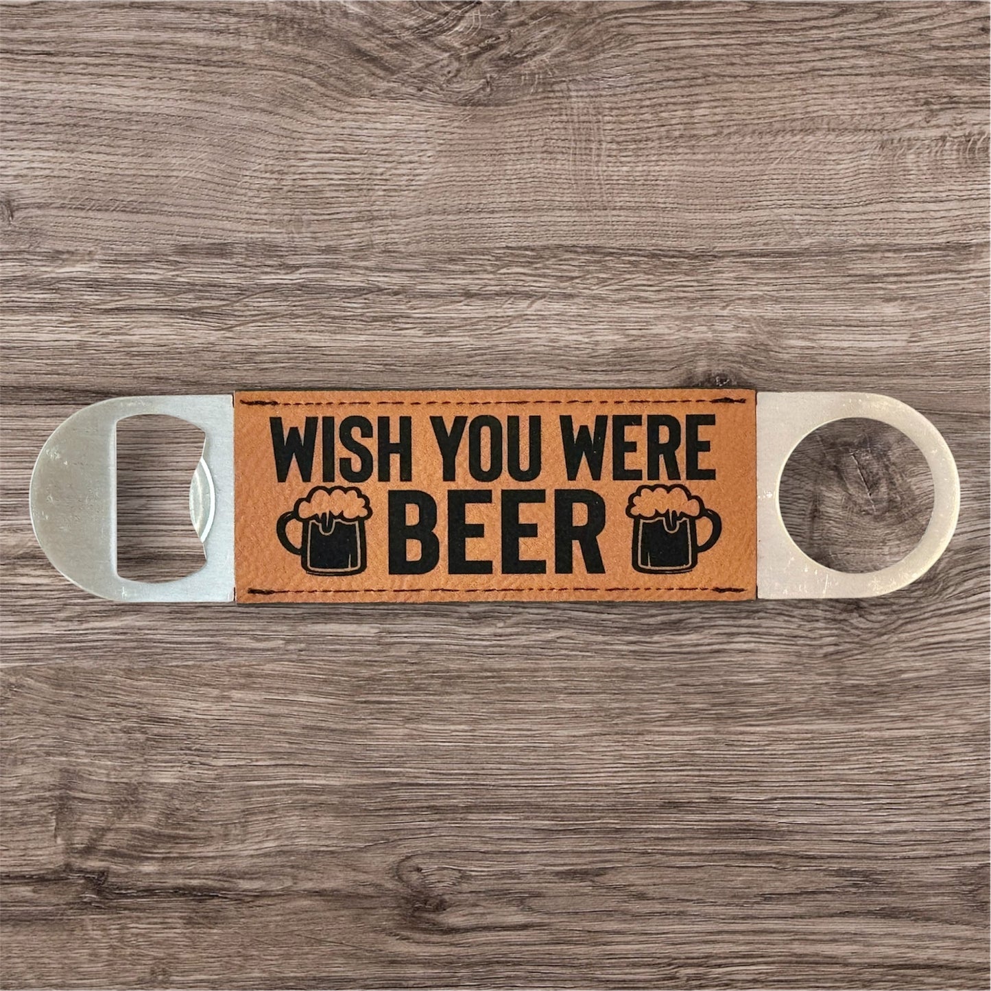 Engraved Leather Bottle Opener