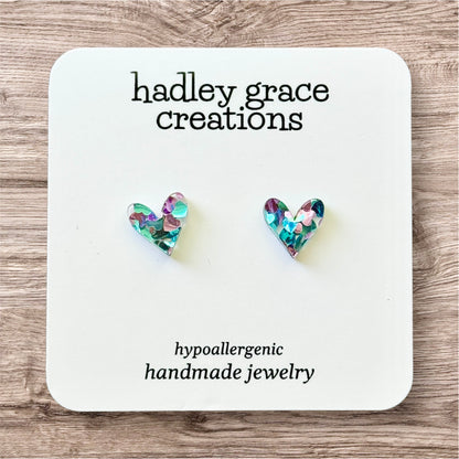 Purple & Blue Stud Earrings