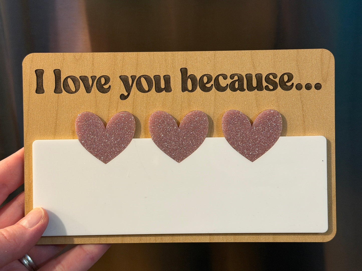 I love you because sign (Magnetic)