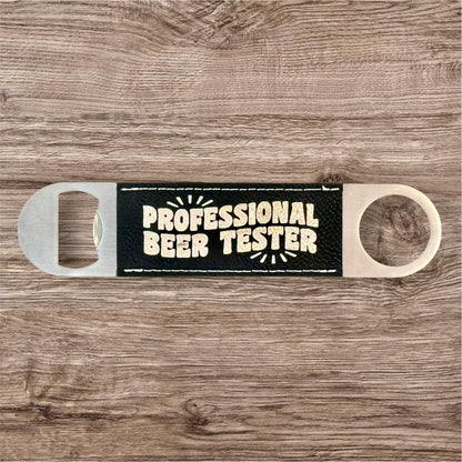 Engraved Leather Bottle Opener