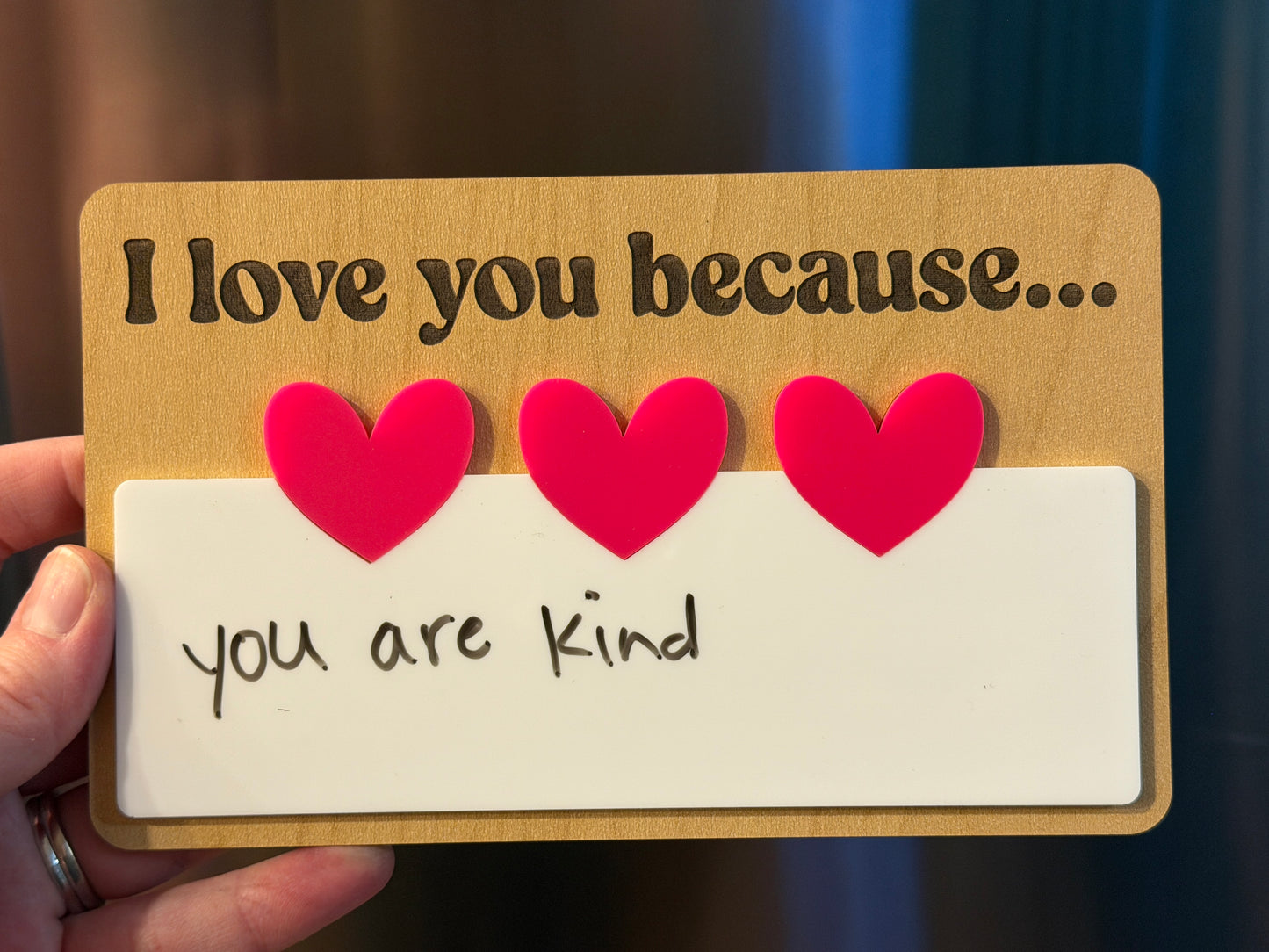 I love you because sign (Magnetic)