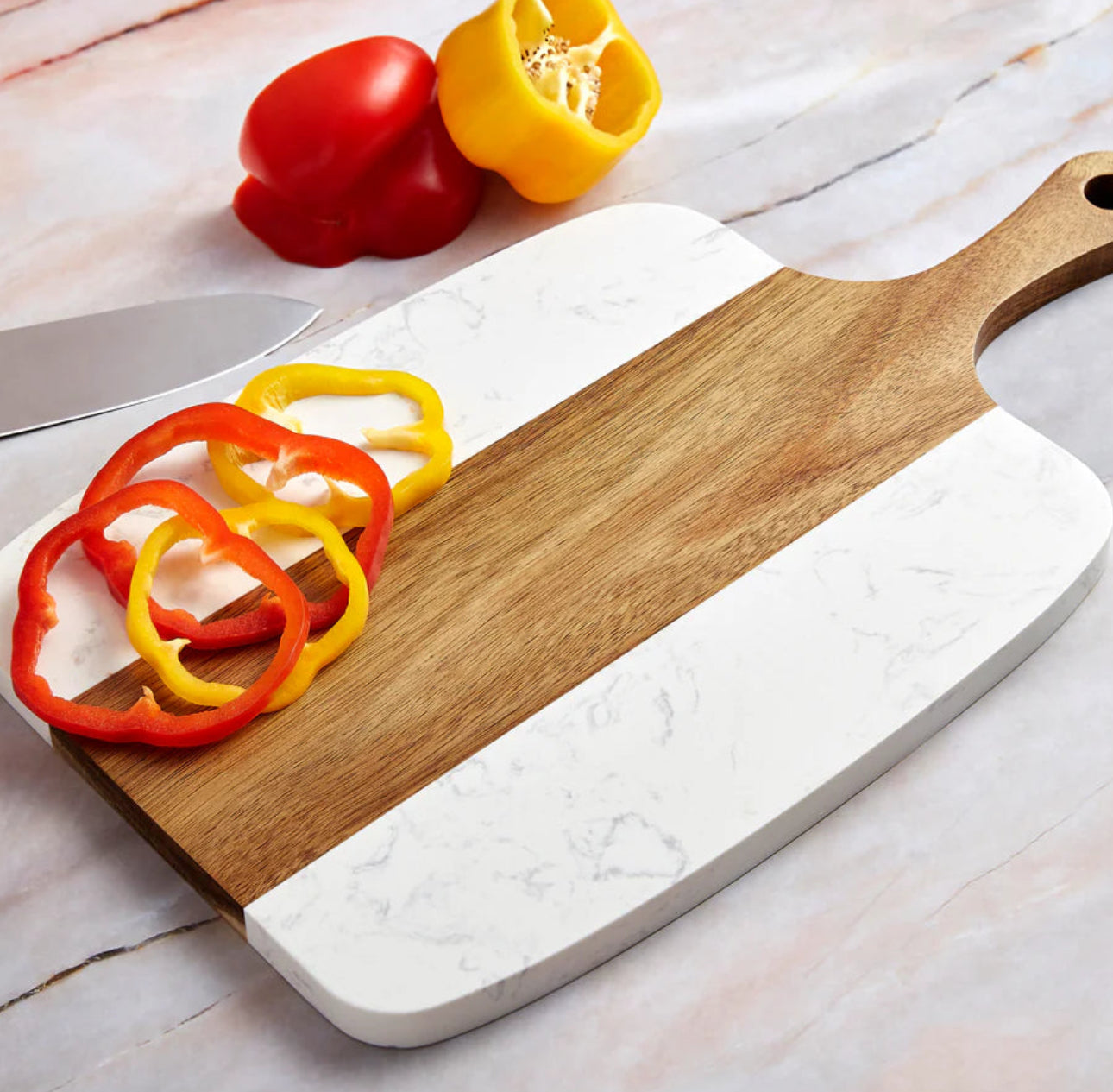 Personalized Marble Serving Board - 5 Piece Set