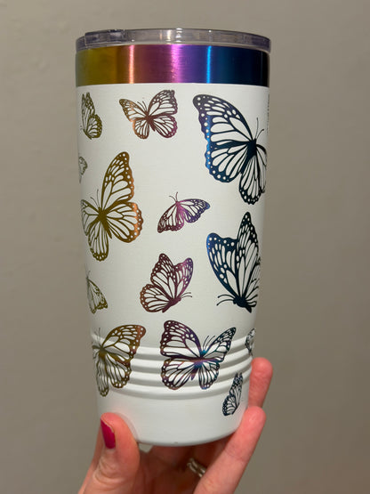 Butterfly Tumbler – 20 oz with Slider Lid