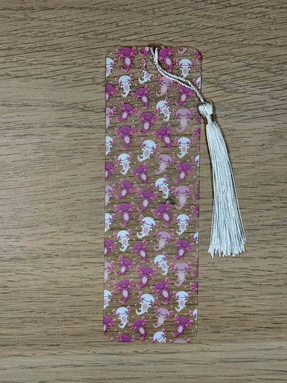 Pink Axolotls Bookmark