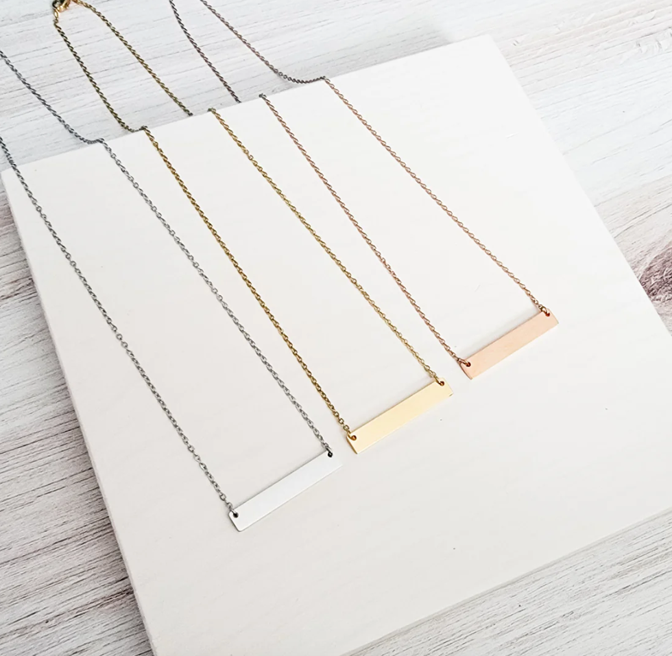 Personalized Bar Necklace