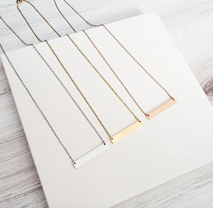 Personalized Bar Necklace