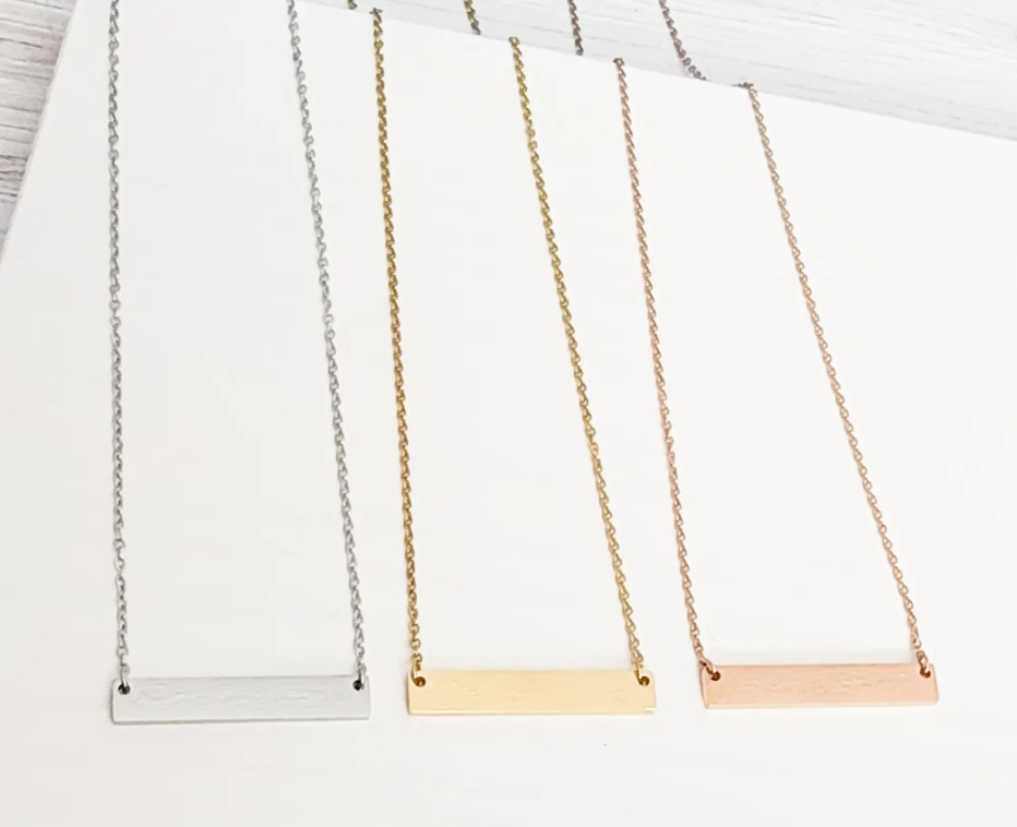 Personalized Bar Necklace