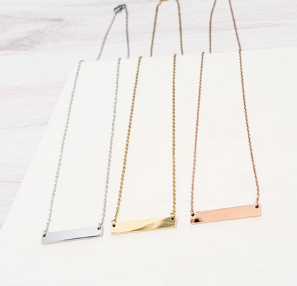 Personalized Bar Necklace