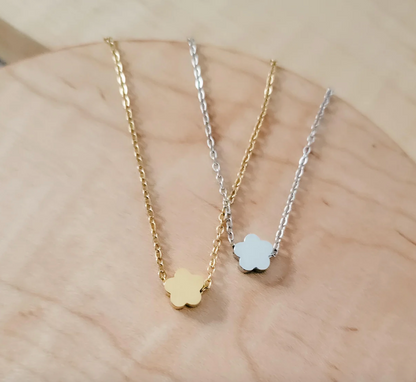 Tiny Flower Charm Necklace