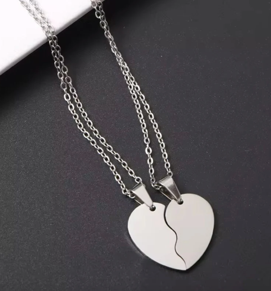 BFF Split Heart Necklace Set