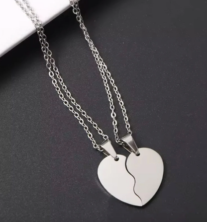 BFF Split Heart Necklace Set
