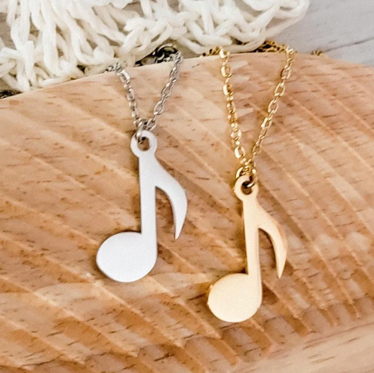Single Music Note Necklace