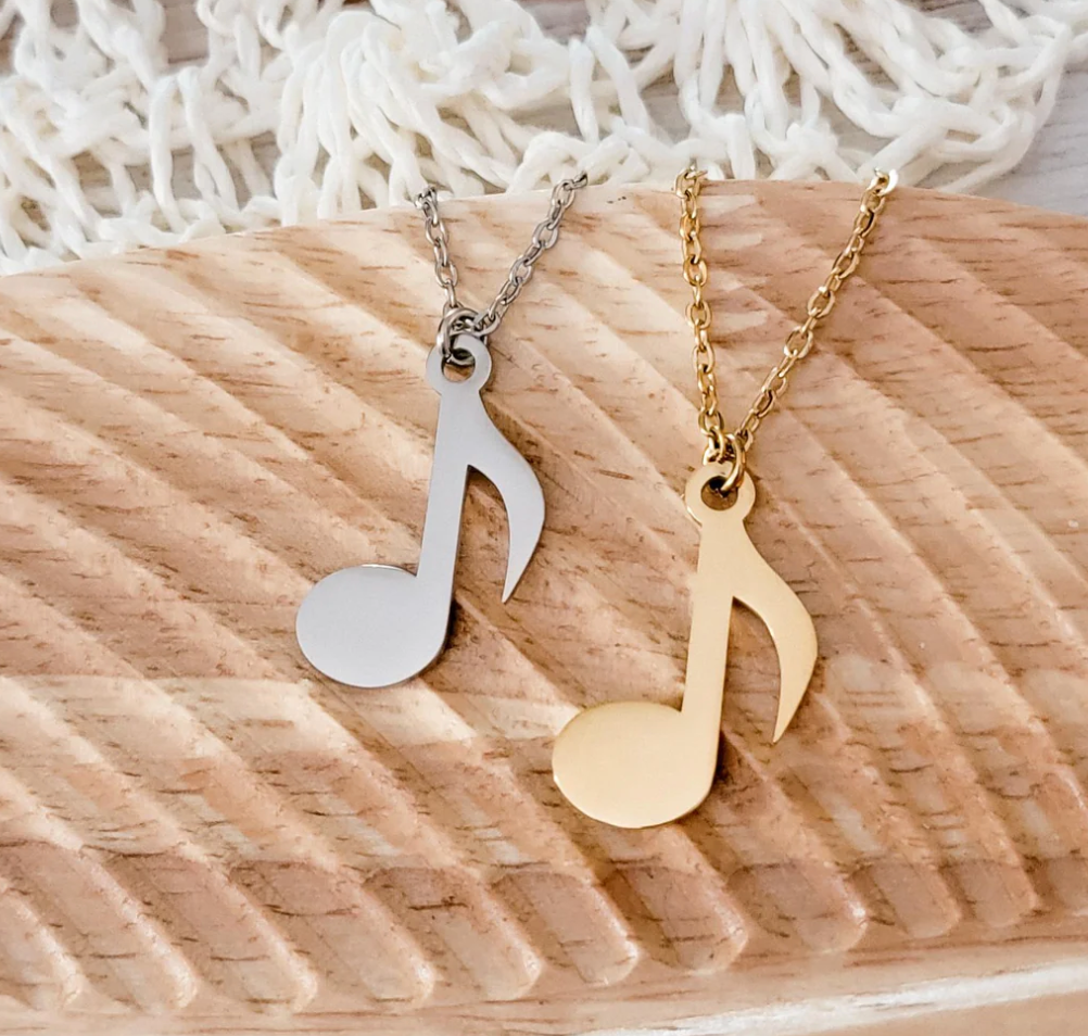 Single Music Note Necklace