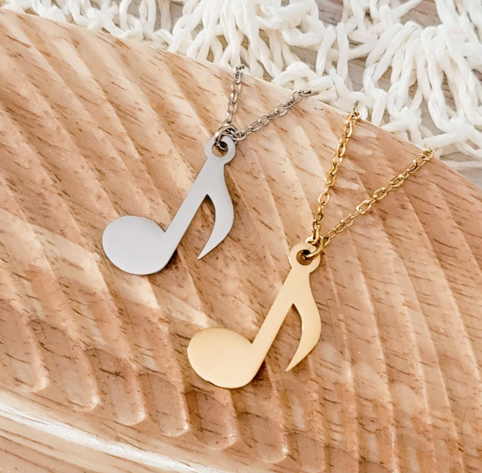 Single Music Note Necklace