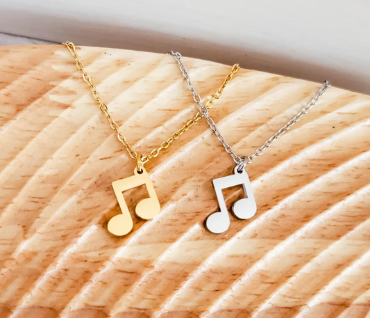 Mini Double Music Note Necklace