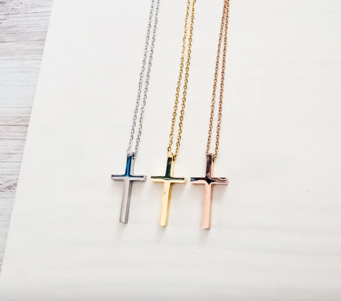 Vertical Cross Necklace
