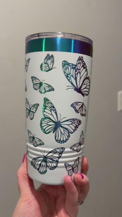 Butterfly Tumbler – 20 oz with Slider Lid
