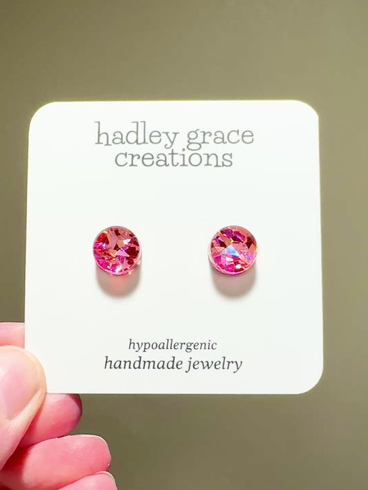 Pink Party Stud Earrings